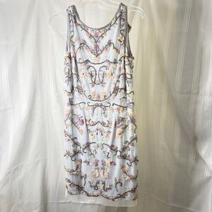 $650 Adrianna Papell Silver/Grey Beaded Midi Dress sequined.
Open to negotiate